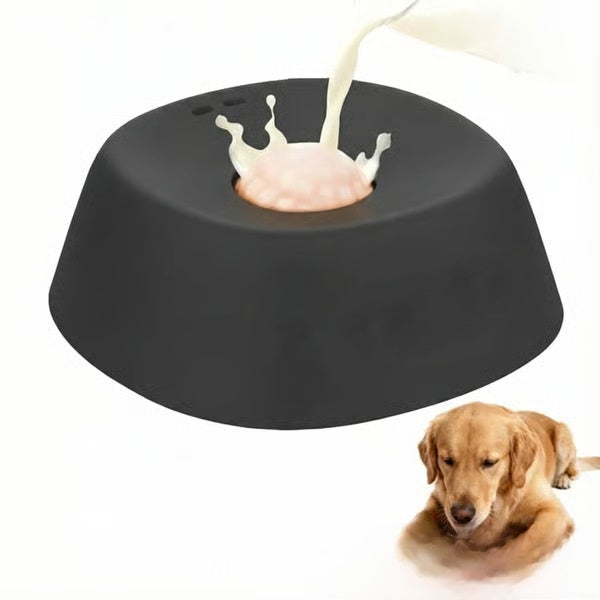 Yipetor Slow Feeder Dog Bowls for Liquid Treat, [Built-In Rolling Ball] No Spill Bone Broth Dog Licking Bowl, Multi-Purpose Puppy Yogurt Feeder Bowl for All Breeds Dietary Supplement/Post-Op Nutrition Feeding.Valentines Gift for Pets