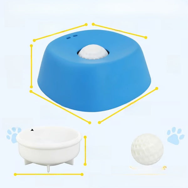 Yipetor Slow Feeder Dog Bowls for Liquid Treat, [Built-In Rolling Ball] No Spill Bone Broth Dog Licking Bowl, Multi-Purpose Puppy Yogurt Feeder Bowl for All Breeds Dietary Supplement/Post-Op Nutrition Feeding.Valentines Gift for Pets