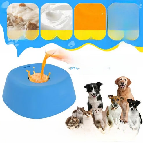 Yipetor Slow Feeder Dog Bowls for Liquid Treat, [Built-In Rolling Ball] No Spill Bone Broth Dog Licking Bowl, Multi-Purpose Puppy Yogurt Feeder Bowl for All Breeds Dietary Supplement/Post-Op Nutrition Feeding.Valentines Gift for Pets